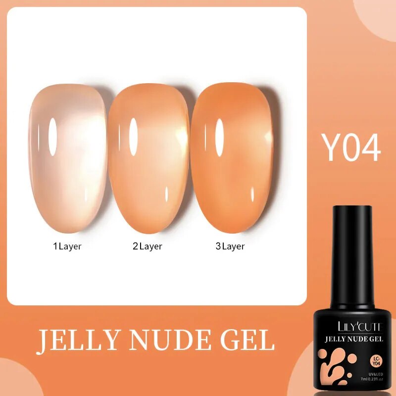 7ML Gel Nail Polish Nude Vernis Semi-Permanent Nail Polish For Nails Soak Off UV LED UV Gel DIY Nail Art Gel Varnishes 54674-4