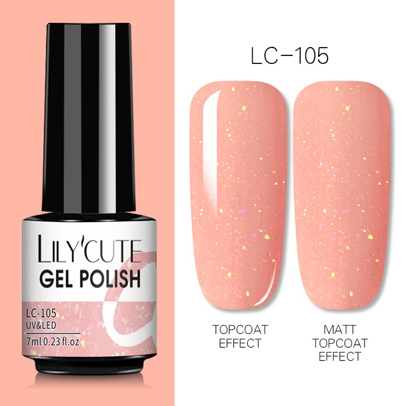 7ML Gel Nail Polish Nude Vernis Semi-Permanent Nail Polish For Nails Soak Off UV LED UV Gel DIY Nail Art Gel Varnishes LC-105