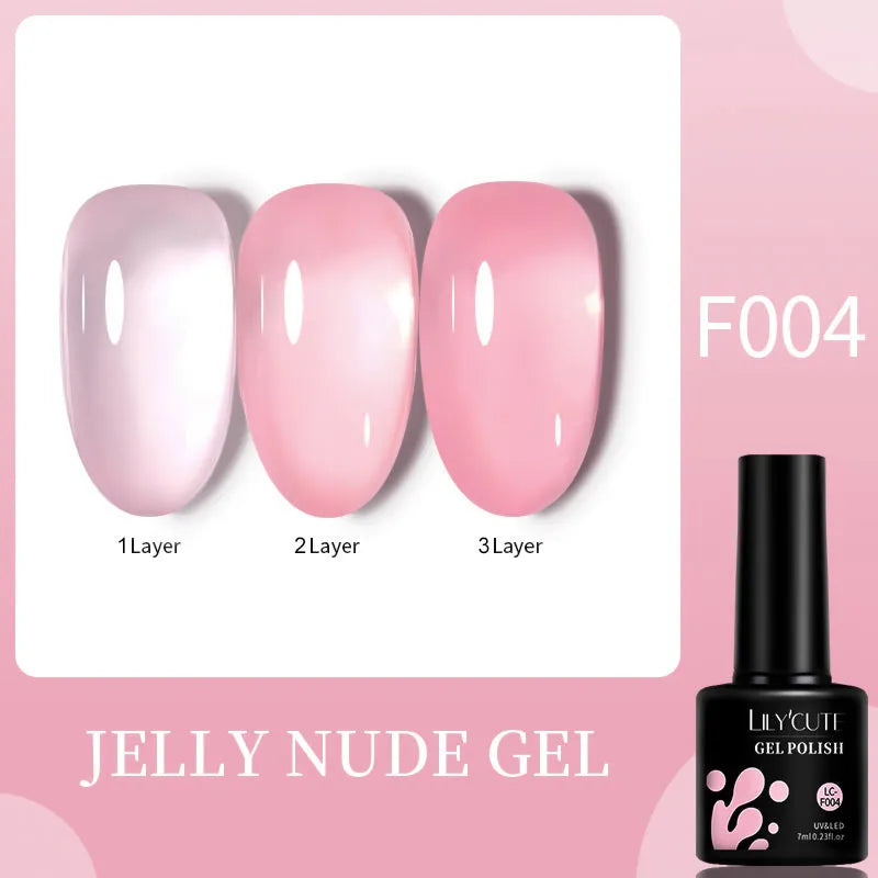 7ML Gel Nail Polish Nude Vernis Semi-Permanent Nail Polish For Nails Soak Off UV LED UV Gel DIY Nail Art Gel Varnishes 54194-4