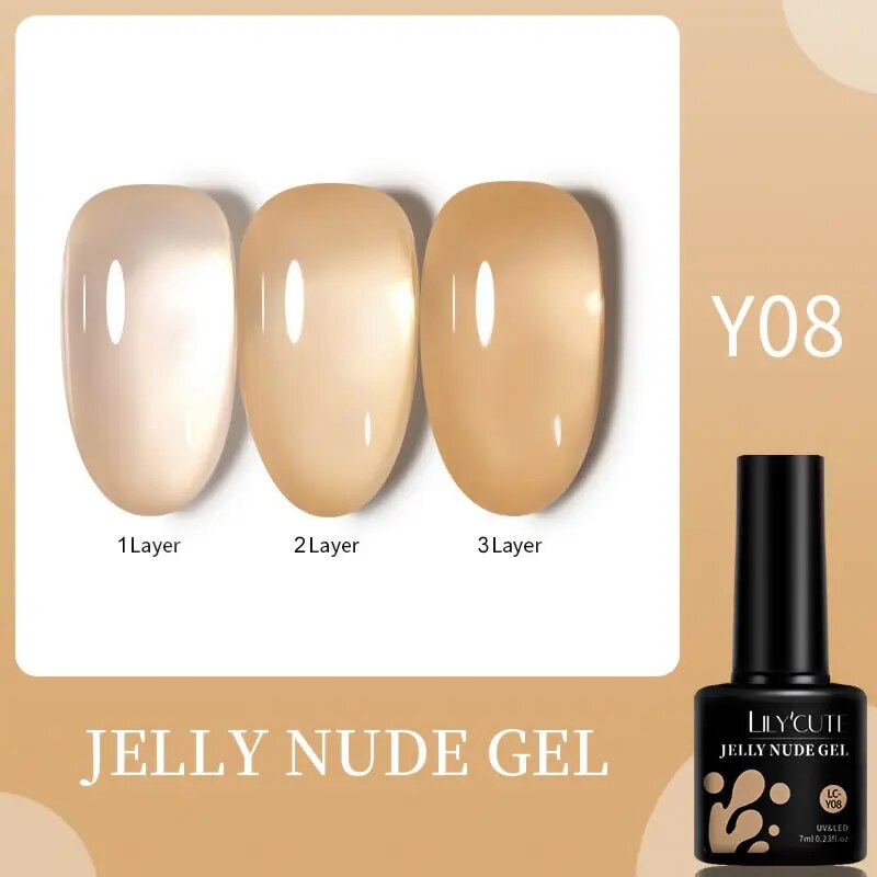 7ML Gel Nail Polish Nude Vernis Semi-Permanent Nail Polish For Nails Soak Off UV LED UV Gel DIY Nail Art Gel Varnishes 54674-8
