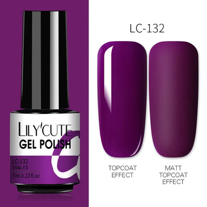 7ML Gel Nail Polish Nude Vernis Semi-Permanent Nail Polish For Nails Soak Off UV LED UV Gel DIY Nail Art Gel Varnishes LC-132