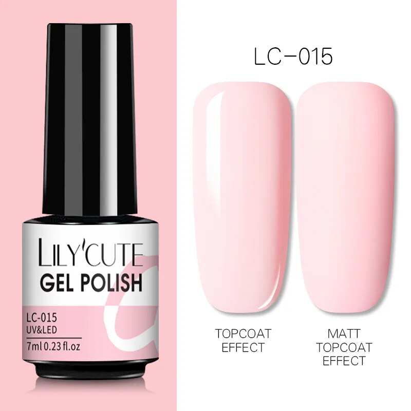 7ML Gel Nail Polish Nude Vernis Semi-Permanent Nail Polish For Nails Soak Off UV LED UV Gel DIY Nail Art Gel Varnishes LC-15