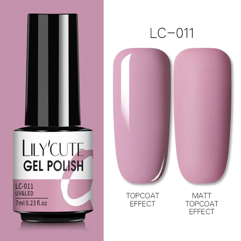 7ML Gel Nail Polish Nude Vernis Semi-Permanent Nail Polish For Nails Soak Off UV LED UV Gel DIY Nail Art Gel Varnishes LC-11