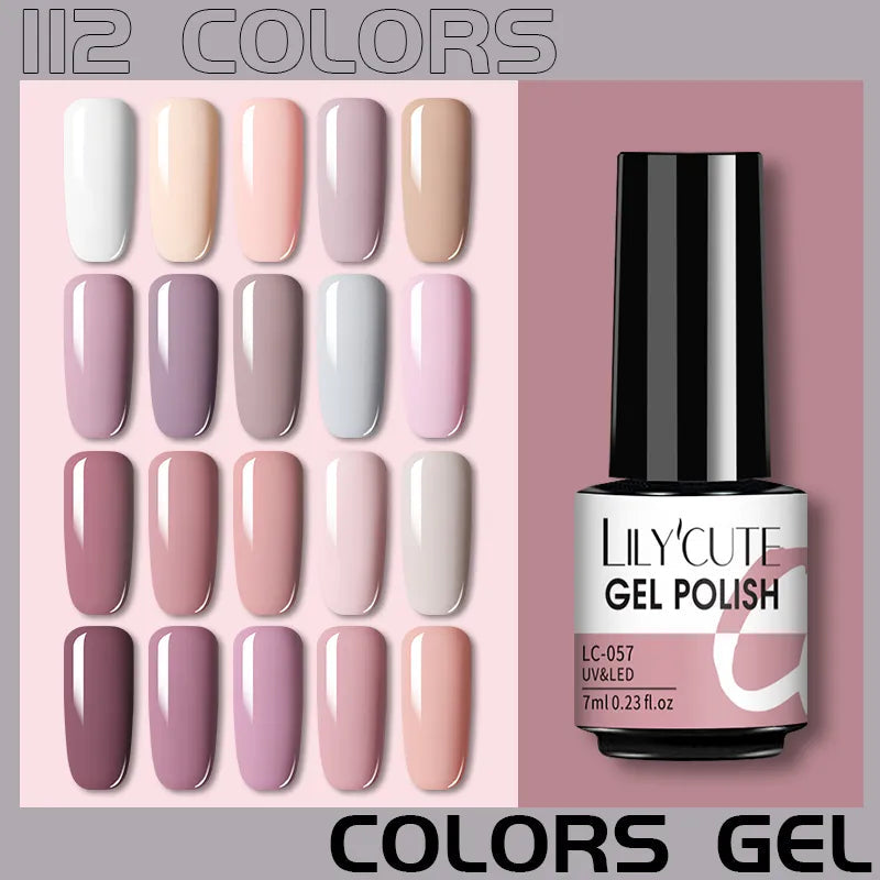 7ML Gel Nail Polish Nude Vernis Semi-Permanent Nail Polish For Nails Soak Off UV LED UV Gel DIY Nail Art Gel Varnishes