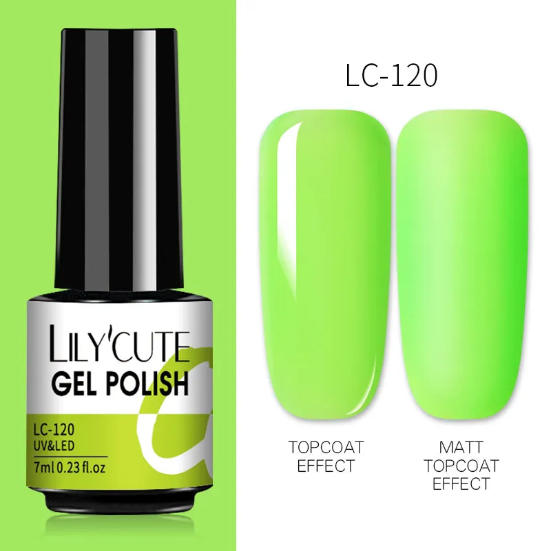 7ML Gel Nail Polish Nude Vernis Semi-Permanent Nail Polish For Nails Soak Off UV LED UV Gel DIY Nail Art Gel Varnishes LC-120