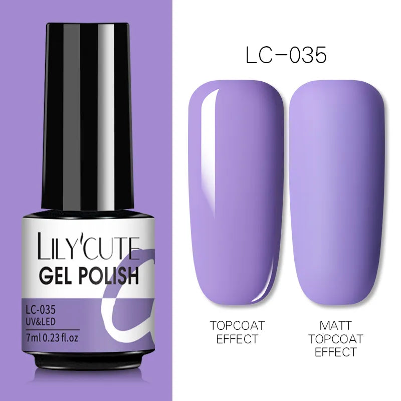 7ML Gel Nail Polish Nude Vernis Semi-Permanent Nail Polish For Nails Soak Off UV LED UV Gel DIY Nail Art Gel Varnishes LC-35