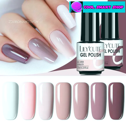 7ML Gel Nail Polish Nude Vernis Semi-Permanent Nail Polish For Nails Soak Off UV LED UV Gel DIY Nail Art Gel Varnishes