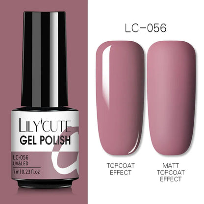 7ML Gel Nail Polish Nude Vernis Semi-Permanent Nail Polish For Nails Soak Off UV LED UV Gel DIY Nail Art Gel Varnishes LC-56