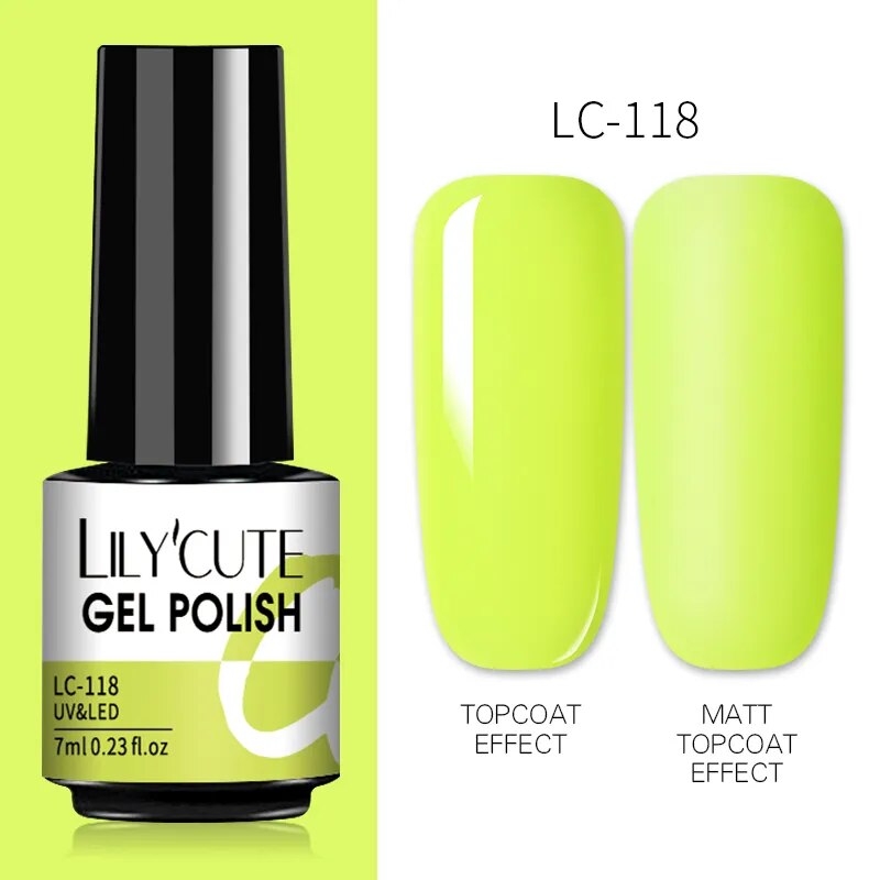 7ML Gel Nail Polish Nude Vernis Semi-Permanent Nail Polish For Nails Soak Off UV LED UV Gel DIY Nail Art Gel Varnishes LC-118