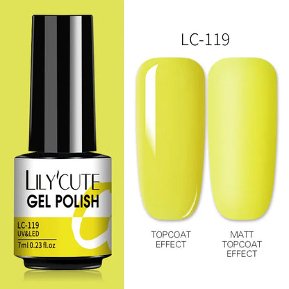 7ML Gel Nail Polish Nude Vernis Semi-Permanent Nail Polish For Nails Soak Off UV LED UV Gel DIY Nail Art Gel Varnishes LC-119