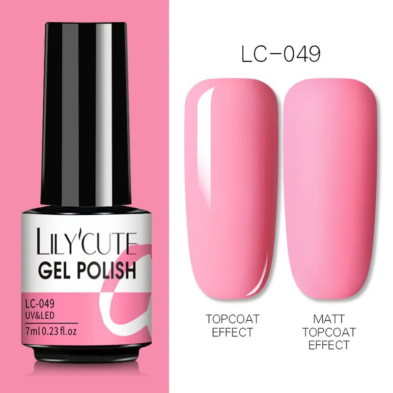 7ML Gel Nail Polish Nude Vernis Semi-Permanent Nail Polish For Nails Soak Off UV LED UV Gel DIY Nail Art Gel Varnishes LC-49