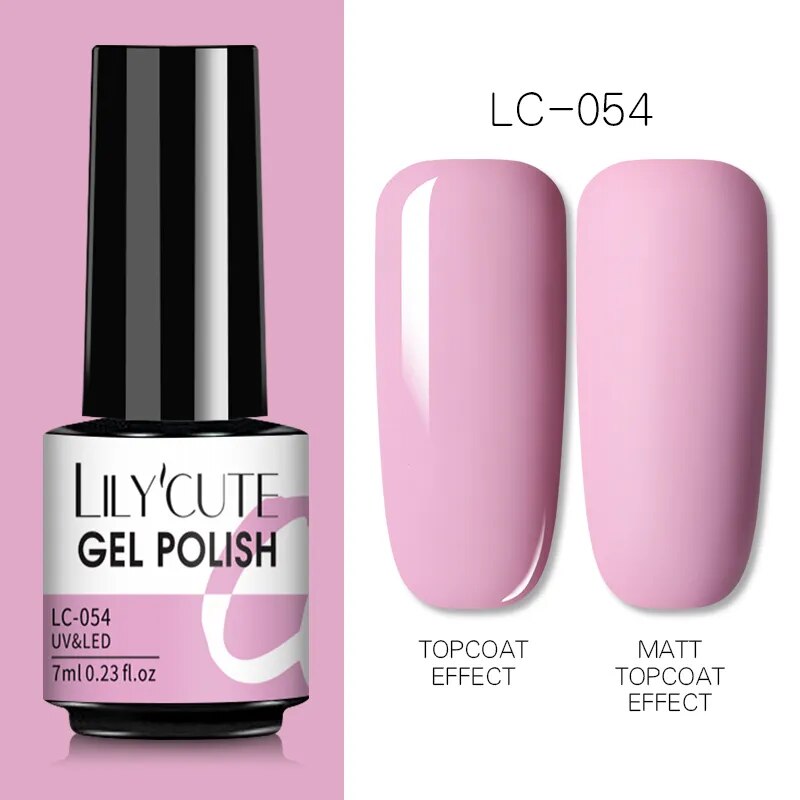 7ML Gel Nail Polish Nude Vernis Semi-Permanent Nail Polish For Nails Soak Off UV LED UV Gel DIY Nail Art Gel Varnishes LC-54