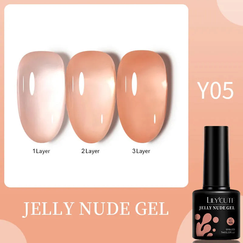 7ML Gel Nail Polish Nude Vernis Semi-Permanent Nail Polish For Nails Soak Off UV LED UV Gel DIY Nail Art Gel Varnishes 54674-5