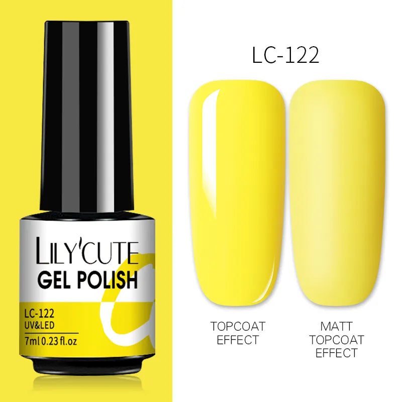 7ML Gel Nail Polish Nude Vernis Semi-Permanent Nail Polish For Nails Soak Off UV LED UV Gel DIY Nail Art Gel Varnishes LC-122