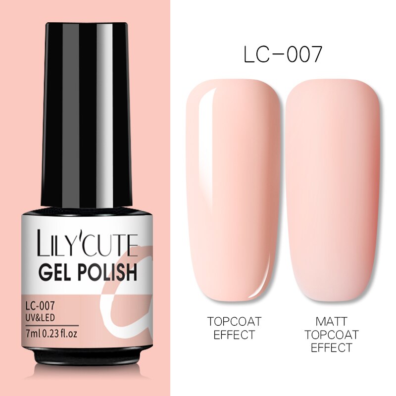 7ML Gel Nail Polish Nude Vernis Semi-Permanent Nail Polish For Nails Soak Off UV LED UV Gel DIY Nail Art Gel Varnishes LC-07