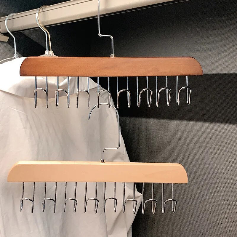 8 Hooks Clothes Hangers Home Underwear Sling Scarf Hanging Holder Belts Tie Storage Hook Space Saving Wardrobe Closet Organizer