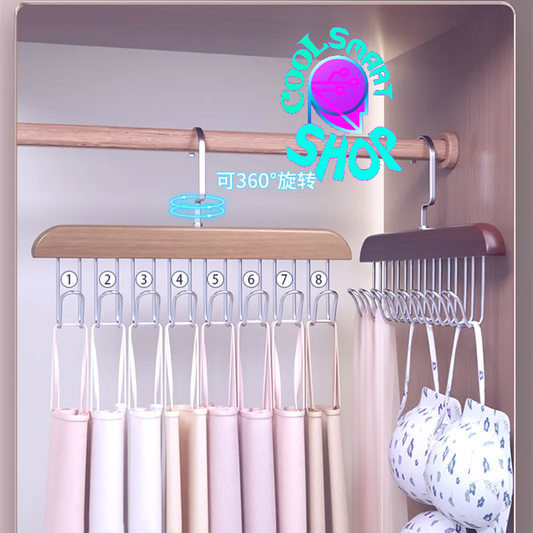 8 Hooks Clothes Hangers Home Underwear Sling Scarf Hanging Holder Belts Tie Storage Hook Space Saving Wardrobe Closet Organizer