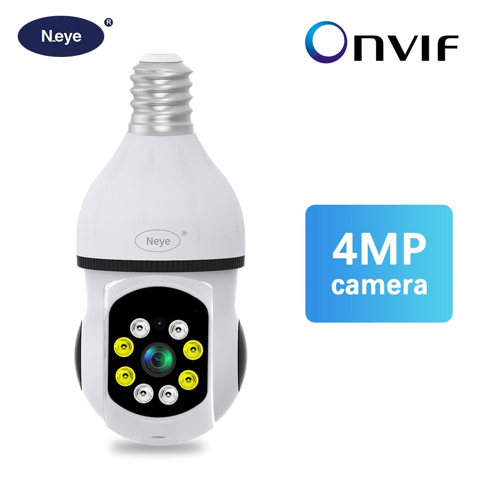 8MP 4K WiFi Panoramic Light Bulb Camera with 360-Degree View for Home Surveillance and Security 4mp camera China