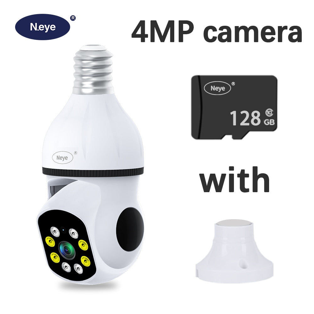 8MP 4K WiFi Panoramic Light Bulb Camera with 360-Degree View for Home Surveillance and Security 4MP CAM 128g China