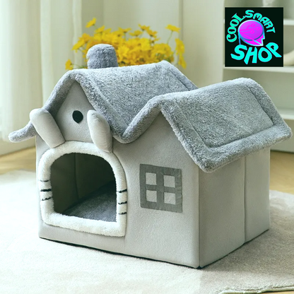 Soft Cat Bed Deep Sleep House Dog Cat Winter House Removable Cushion Enclosed Pet Tent For Kittens Puppy Cama Gato Supplies