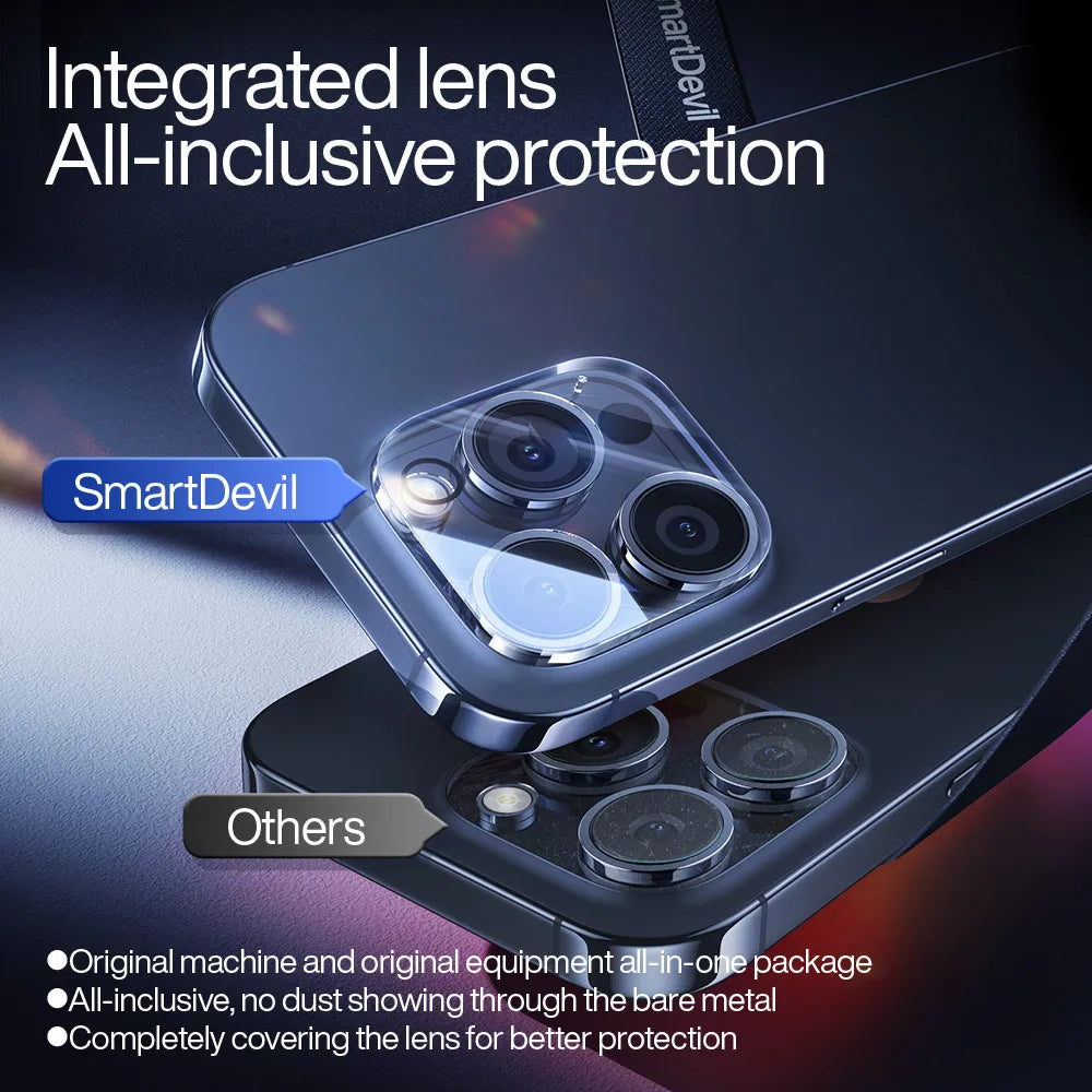 One-piece Full-screen Corning Glass Lens Film for iPhone 15 Pro Max 15 Plus HD Lens Tempered Glass for iPhone 15 Pro