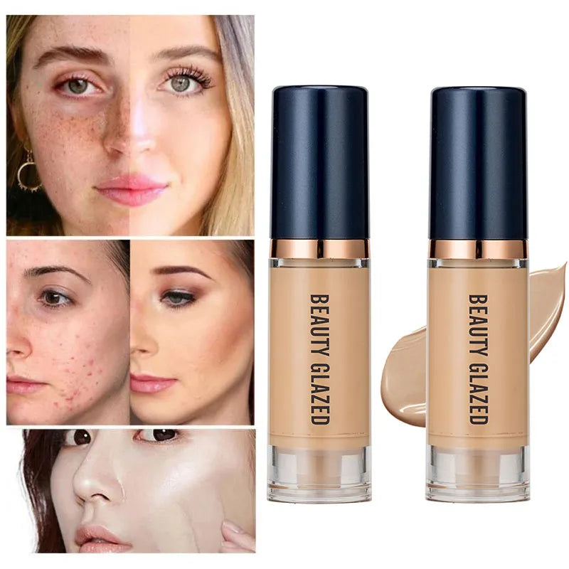 BEAUTY GLAZED Base Makeup Matte Concealer Primer Cream Half Cover Foundation Base Cosmetics Liquid Foundation Whitening Make Up