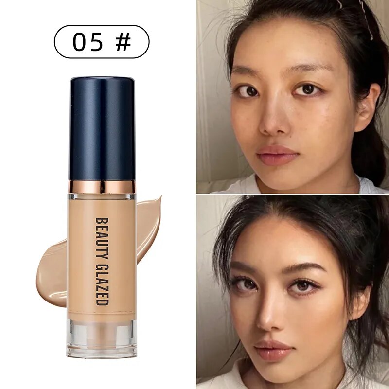 BEAUTY GLAZED Base Makeup Matte Concealer Primer Cream Half Cover Foundation Base Cosmetics Liquid Foundation Whitening Make Up