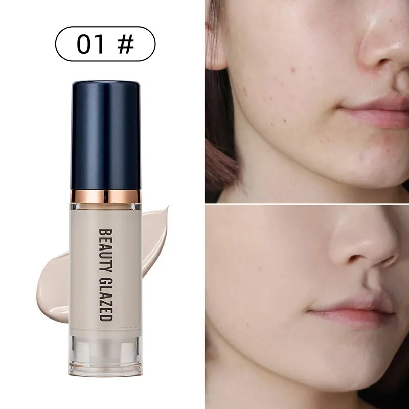 BEAUTY GLAZED Base Makeup Matte Concealer Primer Cream Half Cover Foundation Base Cosmetics Liquid Foundation Whitening Make Up