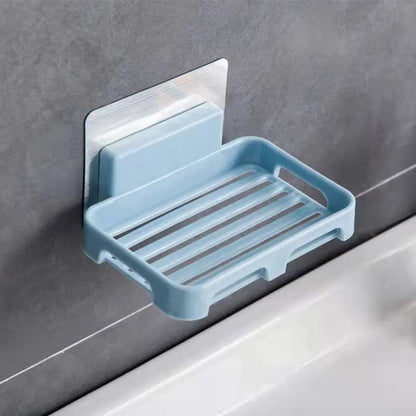 Bathroom Accessories Soaps Dishes Shower Soap Holder Wall Mount Drain Soap Dish Box Plastic Sponge Soaps Tray Kitchen Organizer
