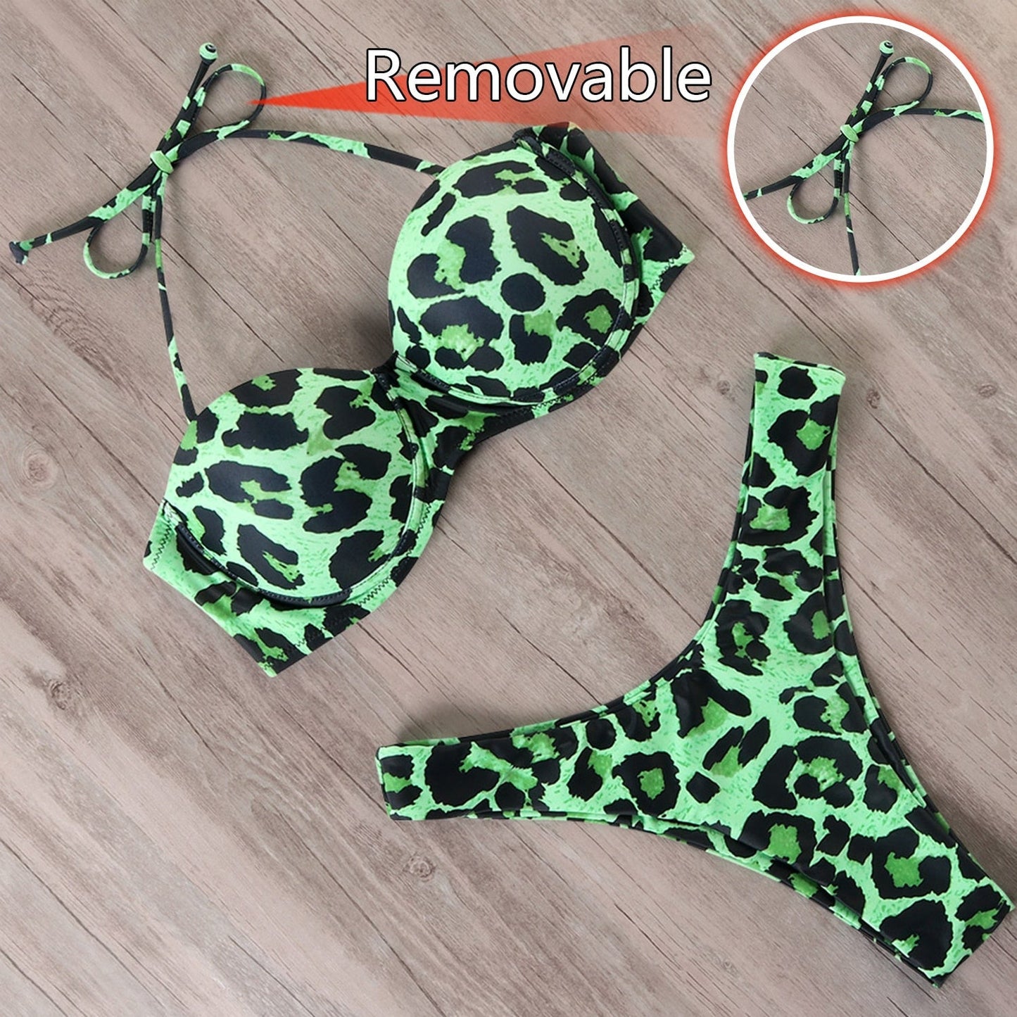 Bikini Swimwear Women Swimsuit Leopard Brazilian Bikini Set Push Up Bathing Suit Female Summer Beach Wear Biquini B1964GR China