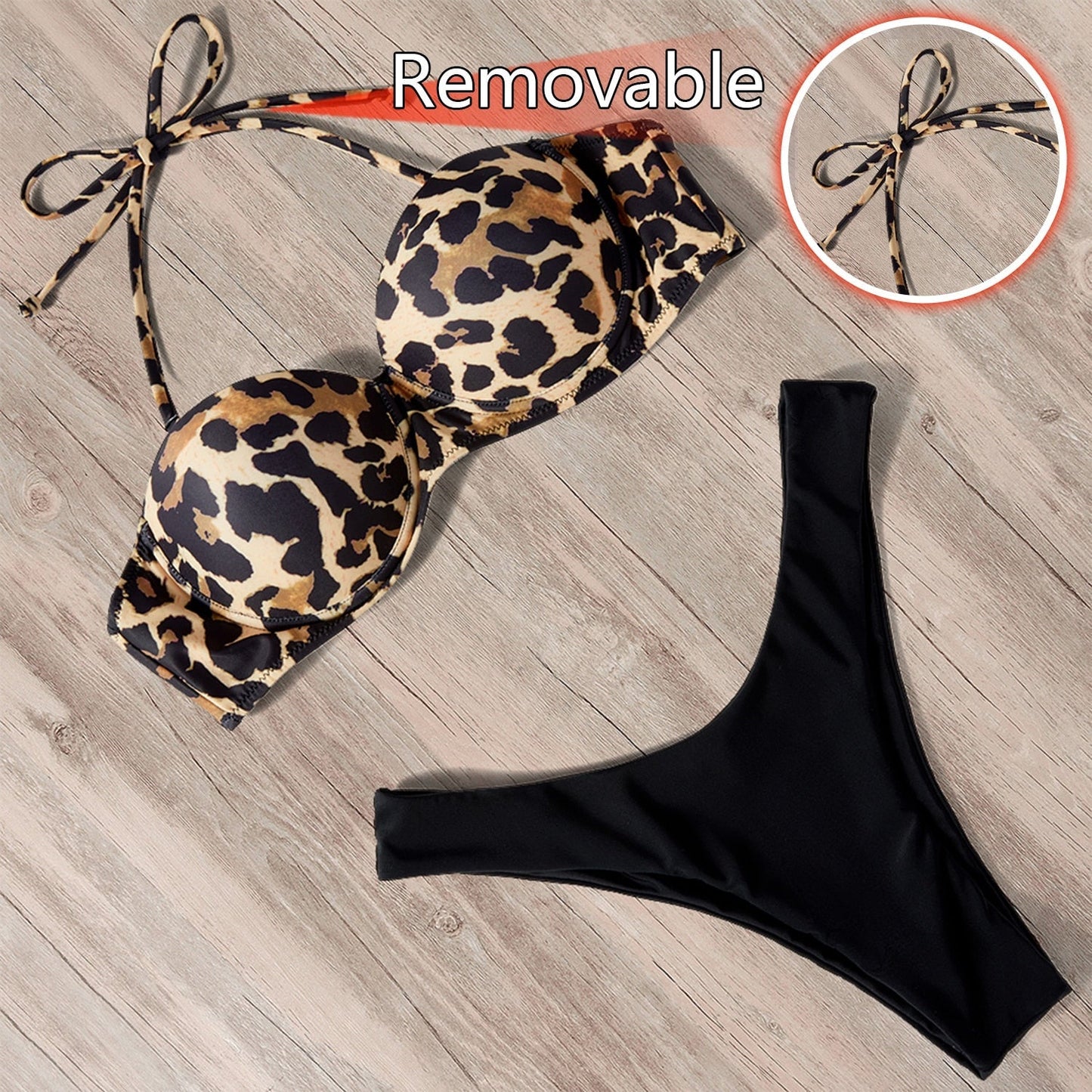 Bikini Swimwear Women Swimsuit Leopard Brazilian Bikini Set Push Up Bathing Suit Female Summer Beach Wear Biquini B1964PC China