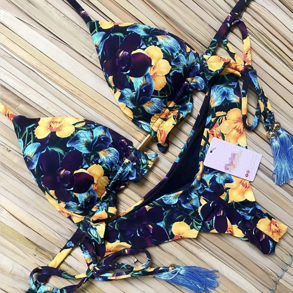 Bikini Women's Swimsuit 2023 New Swimwear Women Sexy Bikinis Set Push up Swimming for Bathing Suit Women Swimsuits QS06