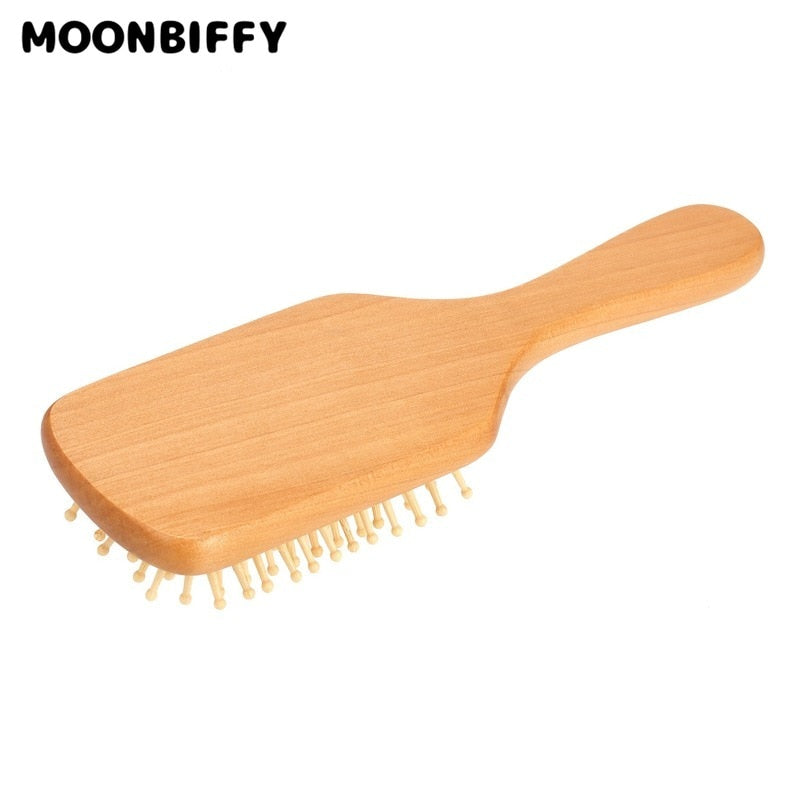 Brushes Anti-static Suitable for Ladies Etc Comb Hair Brush Comb Square Air Cushion Comb Wooden Spa Massage Natural Wood Inserts