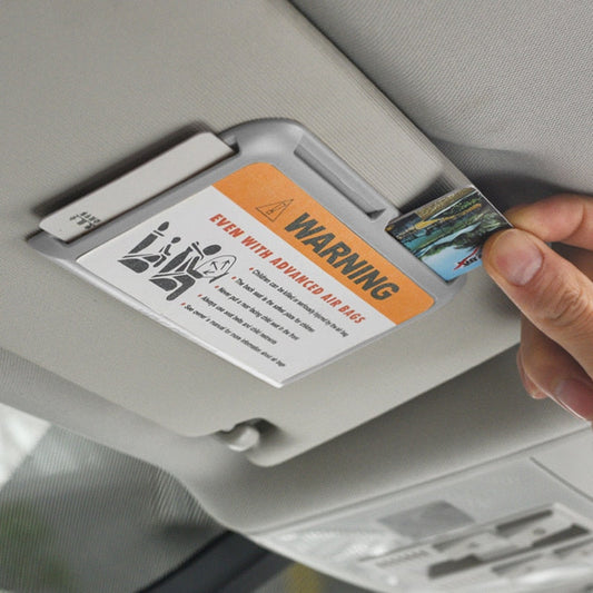 Car Sun Visor Organizer Sun Visor Card Holder Dash Board Paste Mount Auto Interior Storage Card Clip Stowing Tidying