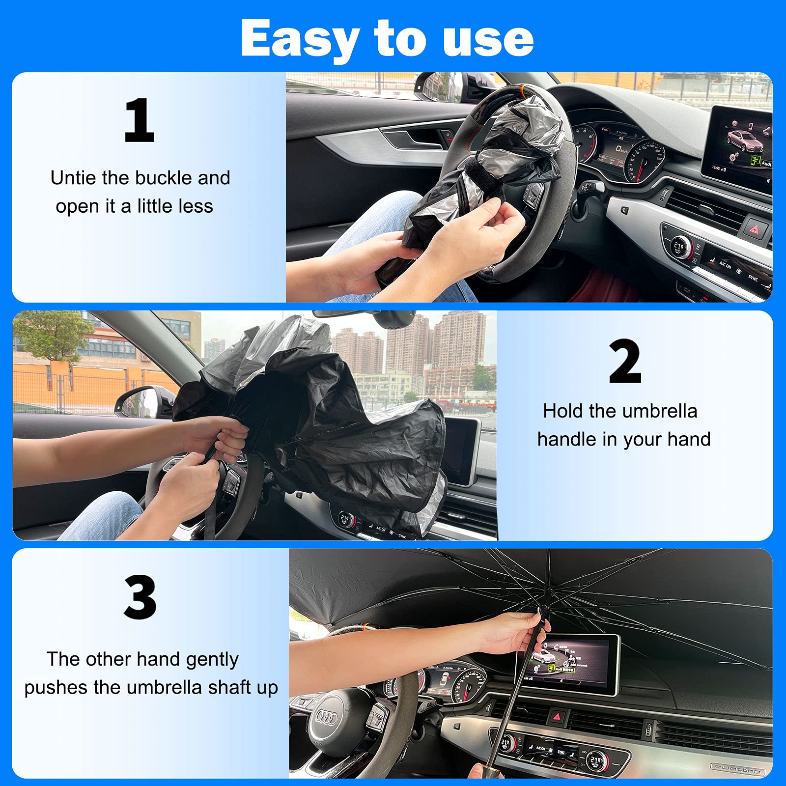 Car Sunshade Umbrella Car Front Window Sunshade Cover Car Sunshade Cover Car Windshield Protection Accessories