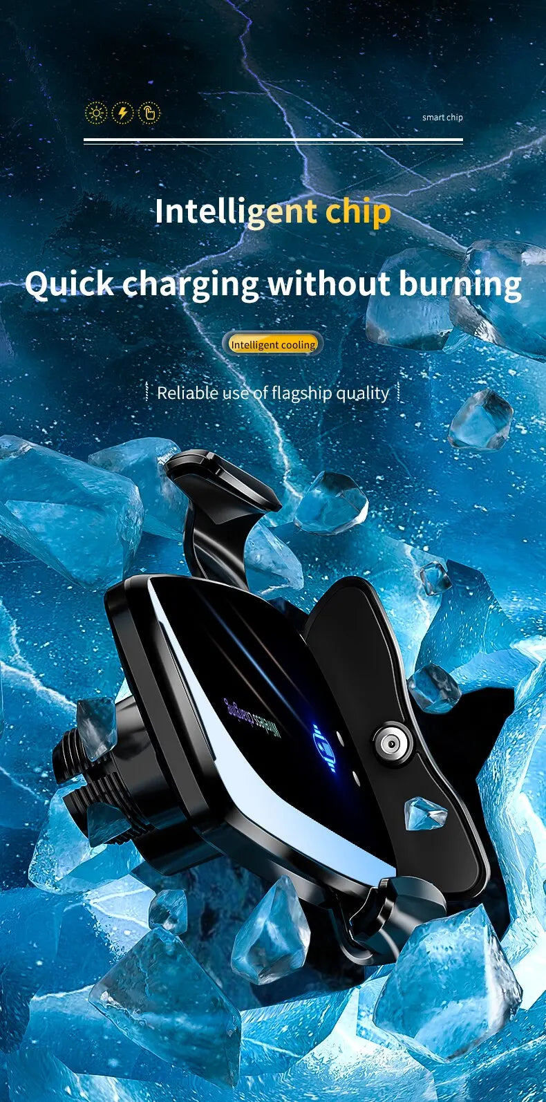 Car Wireless Charger Auto Car Mount Phone Holder Stand For iPhone 14 13 12 X Xiaomi Samsung Infrared Induction 15W Fast Charging