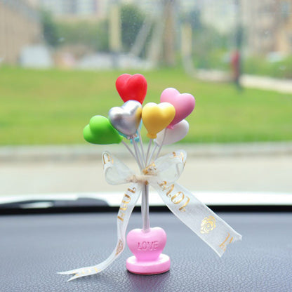 Cartoon Couples Car Decoration Model Cute Figure Figurines Balloon Ornament Auto Interior Dashboard Accessories For Girls Gifts