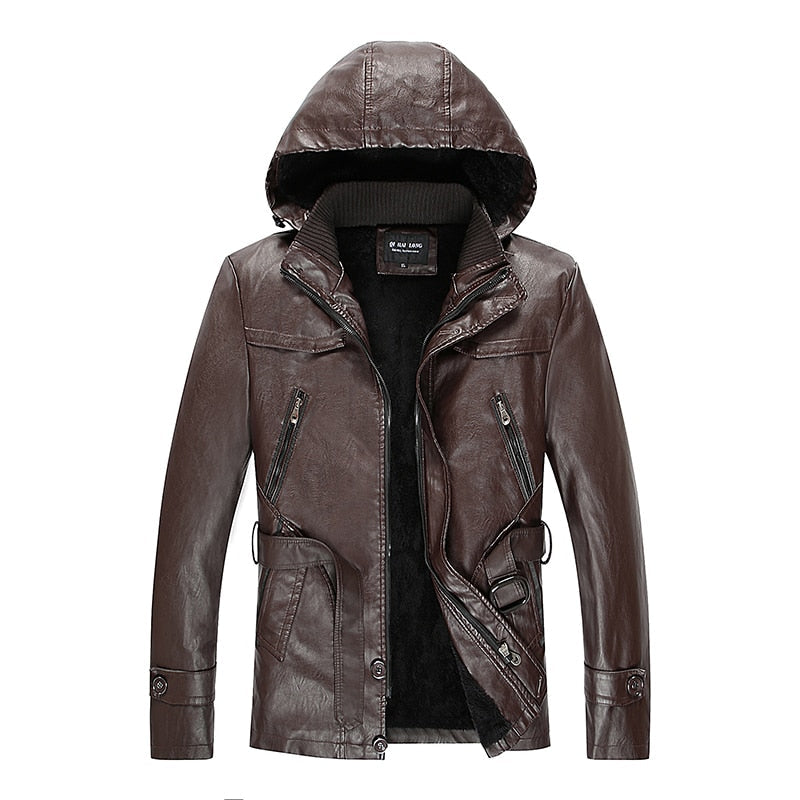 Casual For Autumn Spring Outdoor Leather Zip Up Jacket Men's PU Faux Black Vintage Suede Oversize Coat