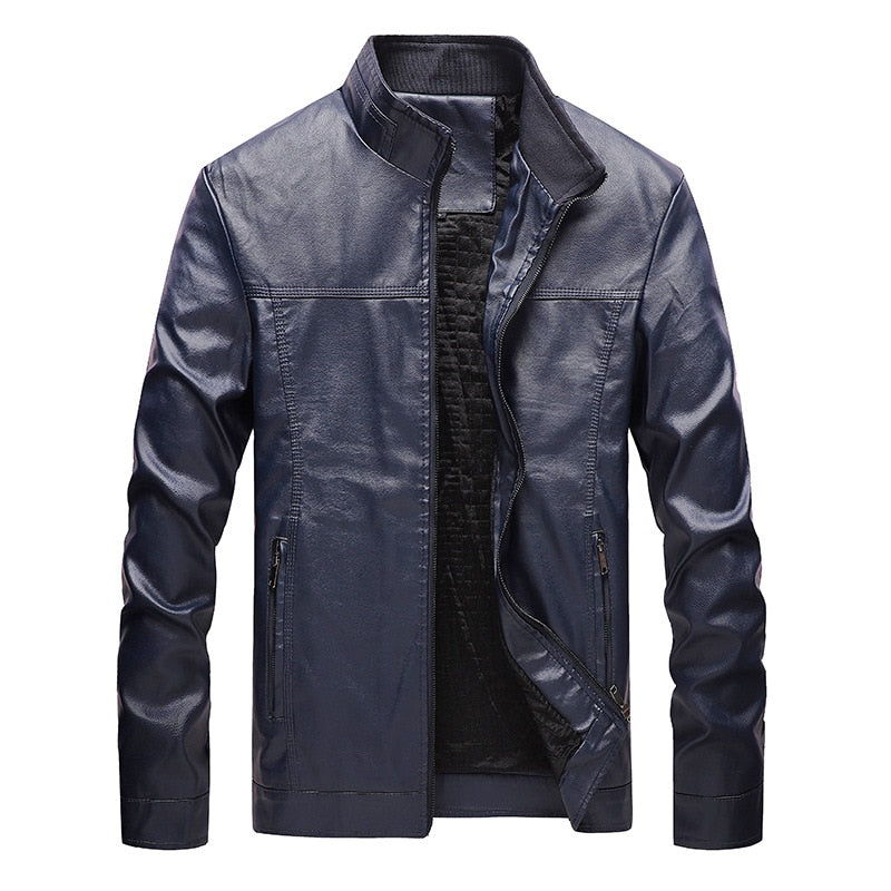 Casual For Autumn Spring Outdoor Leather Zip Up Jacket Men's PU Faux Black Vintage Suede Oversize Coat