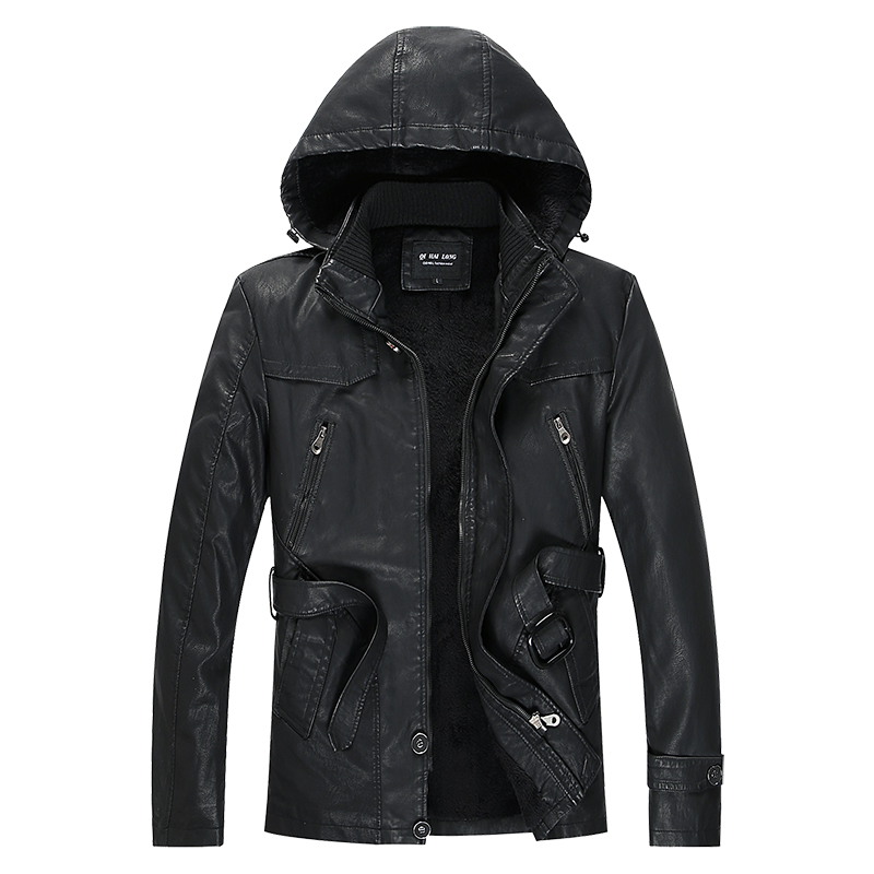 Casual For Autumn Spring Outdoor Leather Zip Up Jacket Men's PU Faux Black Vintage Suede Oversize Coat Q1922 C