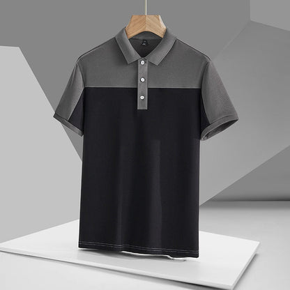 Casual Summer Short Sleeve Solid White Black Polo Shirt Brand Fashion Clothes For Men Oversize