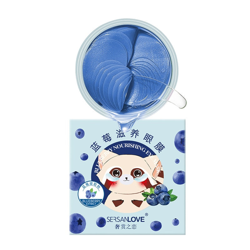 Caviar Snail Strawberry Eye Mask Moisturizing Remove Eye Bag Improve Dark Circles Eliminate Fat Particles Eye Patches Face Care China Blueberry