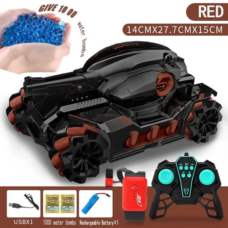 Child Water Bomb Tank Rc Car Kid Toy Gesture Induction 4Wd Radio Control Stunt Car Vehicle Drift Rc Toys with Light and Music