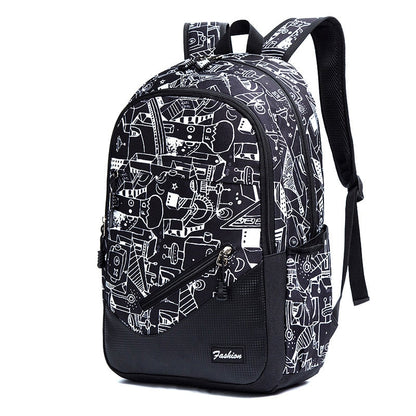 Children Printing School Backpack Large-Capacity Orthopedic Schoolbag For Boys Girls Laptop Backpacks Teenage Nylon School Bags 528B