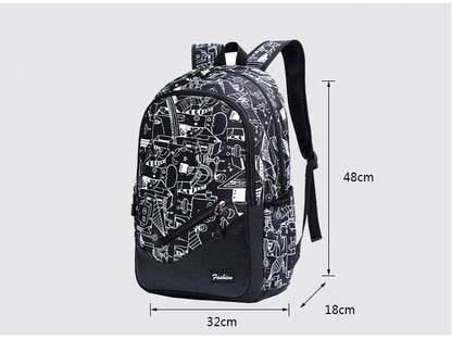 Children Printing School Backpack Large-Capacity Orthopedic Schoolbag For Boys Girls Laptop Backpacks Teenage Nylon School Bags