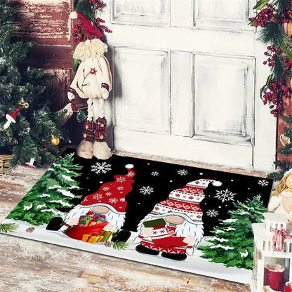 Christmas Decoration Floor Mat Entrance Door Bedroom Bath Toilet Anti Slip Mat Carpet Merry Christmas Navidad New Year Gift