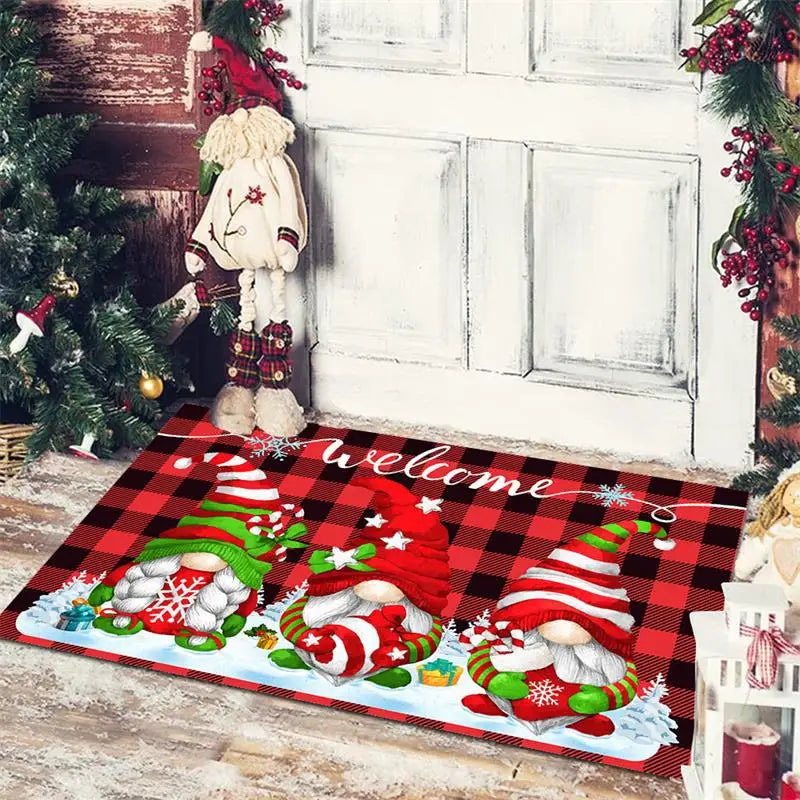 Christmas Decoration Floor Mat Entrance Door Bedroom Bath Toilet Anti Slip Mat Carpet Merry Christmas Navidad New Year Gift 11