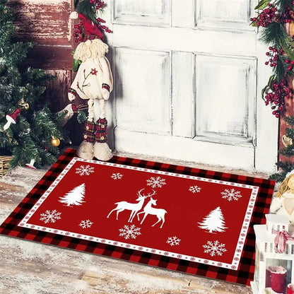 Christmas Decoration Floor Mat Entrance Door Bedroom Bath Toilet Anti Slip Mat Carpet Merry Christmas Navidad New Year Gift 12