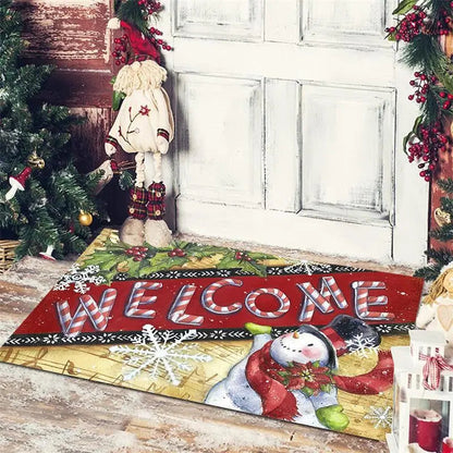 Christmas Decoration Floor Mat Entrance Door Bedroom Bath Toilet Anti Slip Mat Carpet Merry Christmas Navidad New Year Gift 1