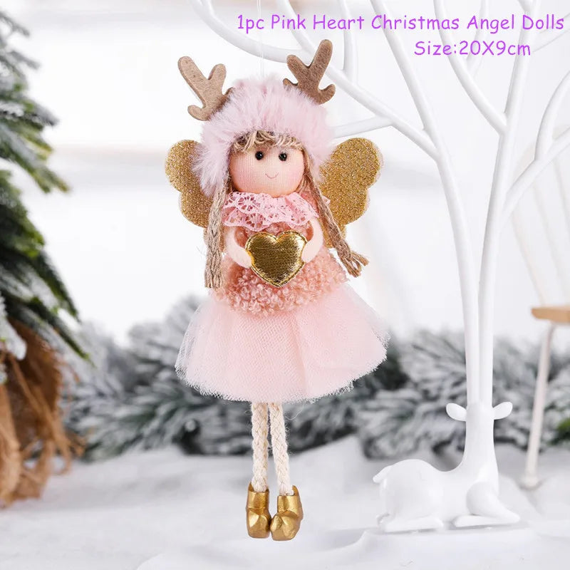 Christmas Decorations Christmas Angel Dolls New Year Gifts Navidad Xmas Tree Ornaments for Home Natal Noel Fall Decor